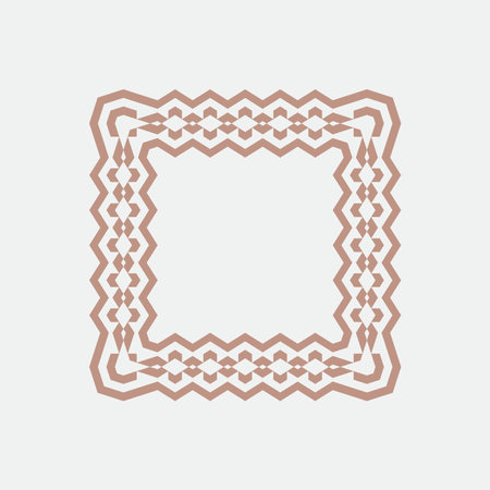 abstract art decorative square ornamental pattern frameのイラスト素材