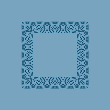 abstract art decorative square ornamental pattern frameのイラスト素材
