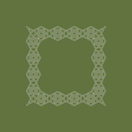 abstract art decorative square ornamental pattern frameのイラスト素材