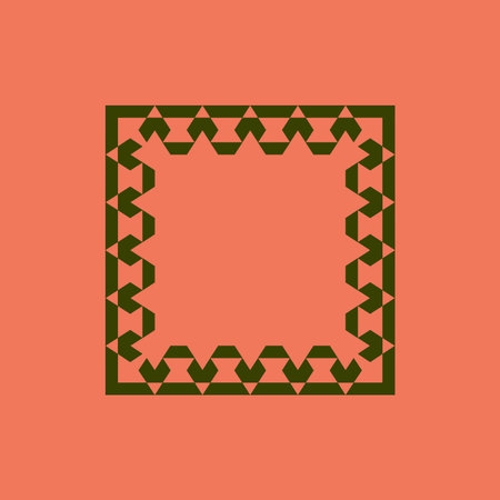 abstract art decorative square ornamental pattern frameのイラスト素材