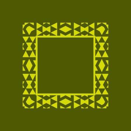 abstract art decorative square ornamental pattern frameのイラスト素材
