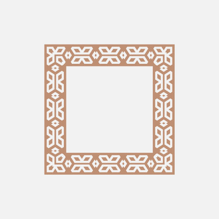 abstract art decorative square ornamental pattern frameのイラスト素材