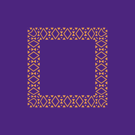 abstract art decorative square ornamental pattern frameのイラスト素材
