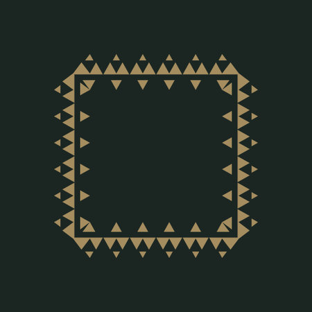 abstract art decorative square ornamental pattern frameのイラスト素材