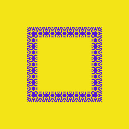 abstract art decorative square ornamental pattern frameのイラスト素材