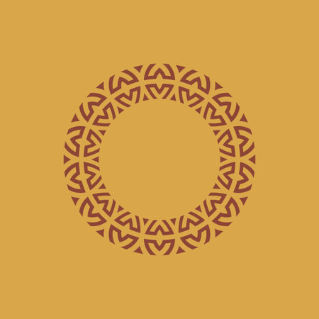 abstract art decorative circle ornamental pattern frameのイラスト素材