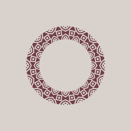 abstract art decorative circle ornamental pattern frameのイラスト素材