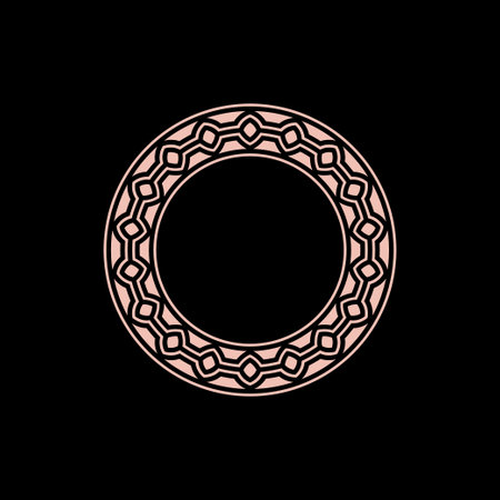 abstract art decorative circle ornamental pattern frameのイラスト素材