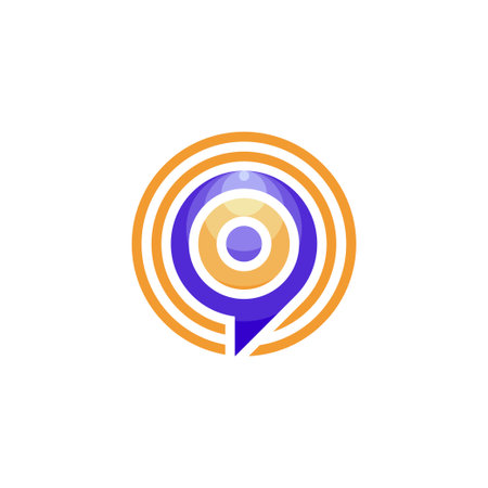 Initial letter O speech bubble chat logoのイラスト素材