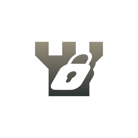 modern and elegant fort padlock logoのイラスト素材