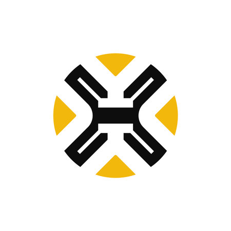 Modern abstract letter H techno futuristic logoのイラスト素材