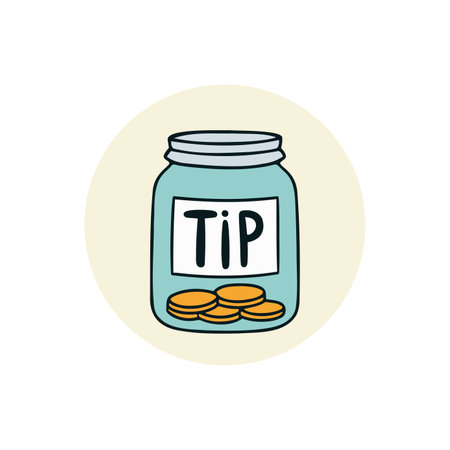 Illustration of a jar tip coinsのイラスト素材