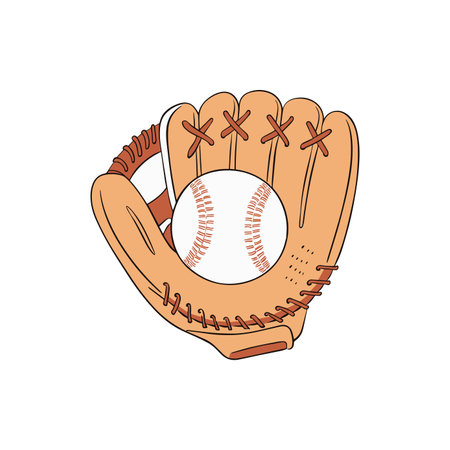 Illustration of glove and baseballのイラスト素材