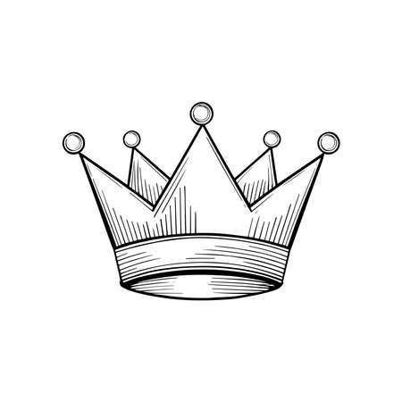 Illustration Crown   with elegant hand drawn styleのイラスト素材