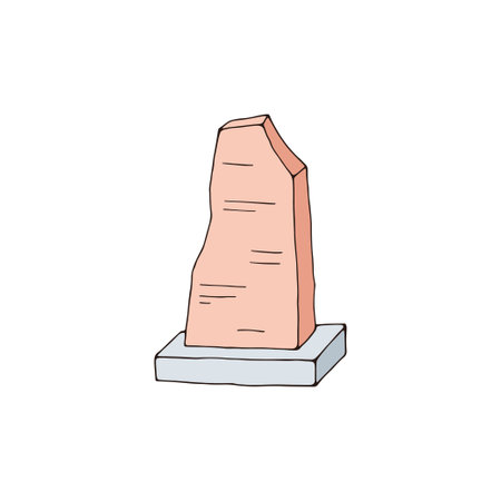 Doodle of a stone sculptureのイラスト素材