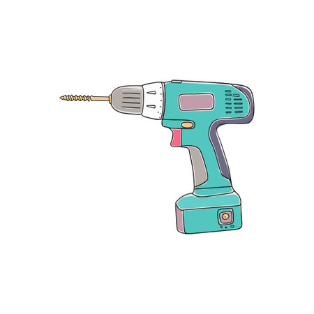 Doodle of a cordless power drillのイラスト素材