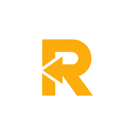 Illustration of letter R arrowのイラスト素材