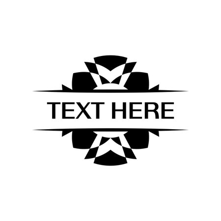 Floral-inspired emblem badge with bold petals templateのイラスト素材