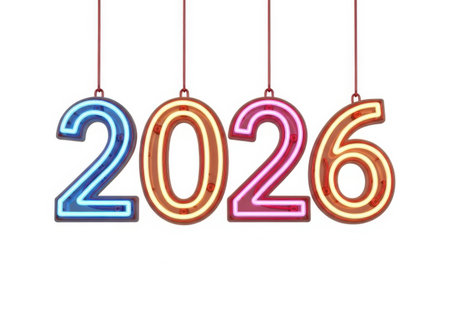 Happy New Year. Vector illustration on white background.の素材