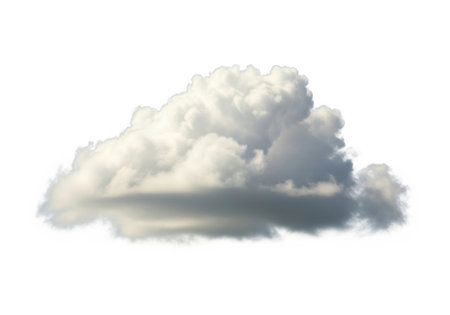 Clouds on a white background. 3d rendering, 3d illustration.の素材