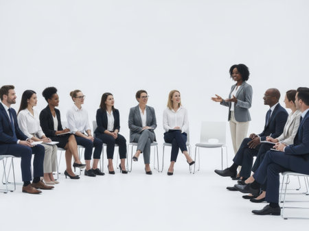 Business People Meeting Conference Seminar Office Teamwork Successful Communication Conceptの素材