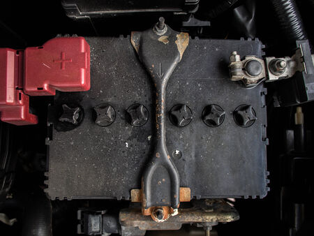 Old car batteryの写真素材