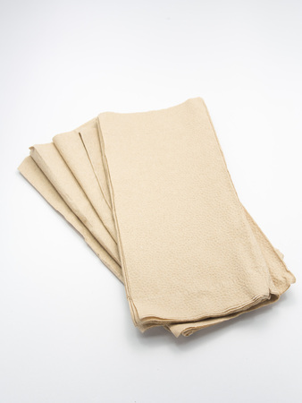 The brown Napkin on tableの写真素材
