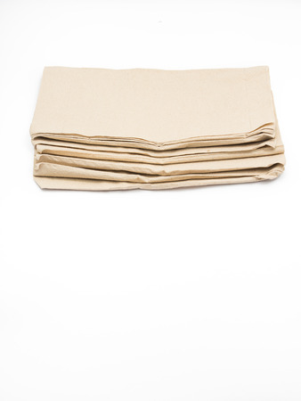 The brown Napkin on tableの写真素材