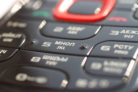 A keypad of the mobile phoneの写真素材