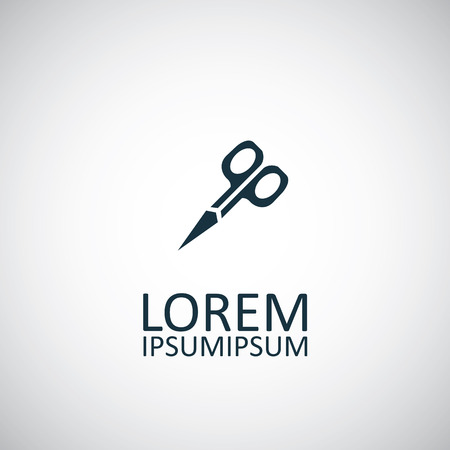 scissors isolated black icon on white backgroundのイラスト素材