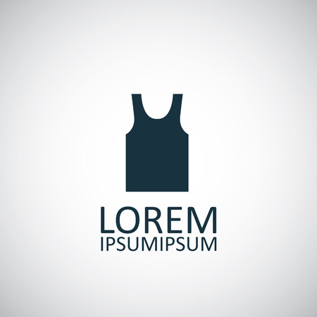 tank top isolated black icon on white backgroundのイラスト素材