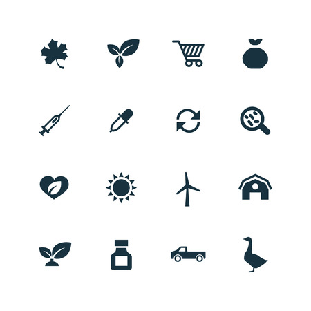 set of agriculture, farm icons on white backgroundのイラスト素材