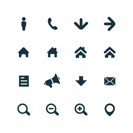 UI Outline For Web and Mobile icons set on white backgroundのイラスト素材
