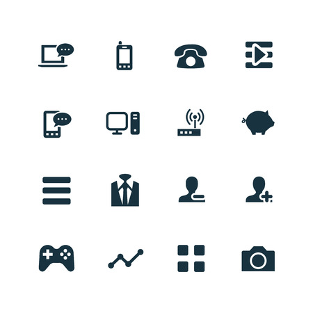 social media icons set on white backgroundのイラスト素材