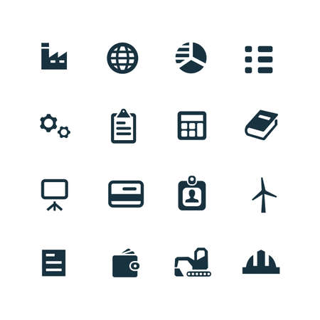 economy icons set on white backgroundのイラスト素材