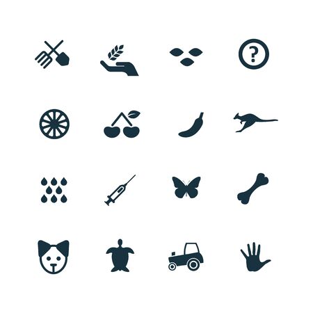 ecology icons set on white backgroundのイラスト素材