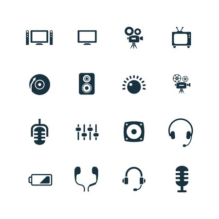 device icons set on white backgroundのイラスト素材