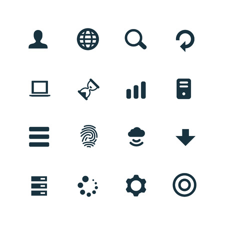 set of app icons on white backgroundのイラスト素材