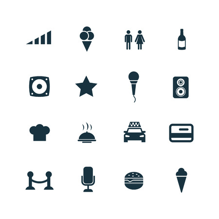 bar icons set on white backgroundのイラスト素材