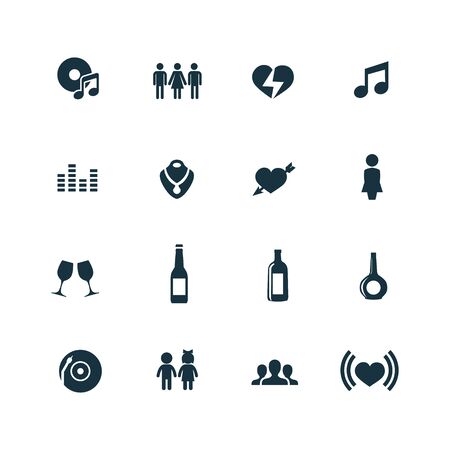 bar icons set on white backgroundのイラスト素材