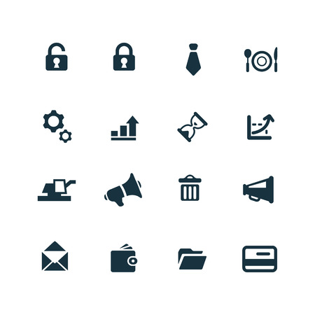 B2B icons set on white backgroundのイラスト素材