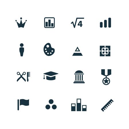 award icons set on white backgroundのイラスト素材