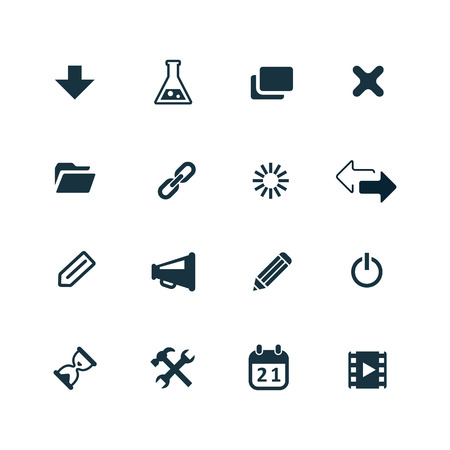webdesign icons set on white backgroundのイラスト素材