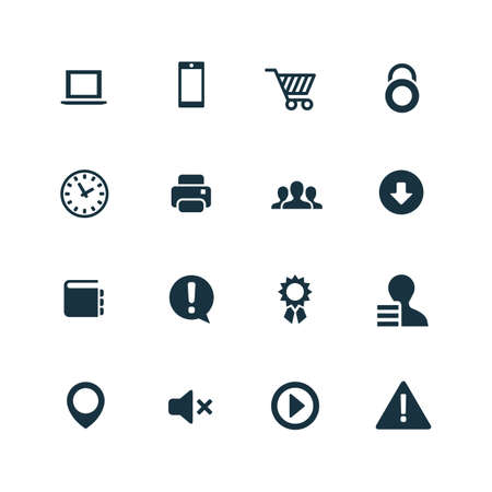 webdesign icons set on white backgroundのイラスト素材