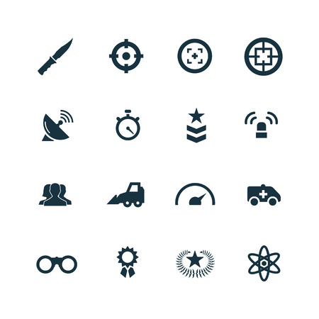 war icons set on white backgroundのイラスト素材