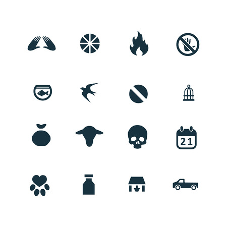 ecology icons set on white backgroundのイラスト素材