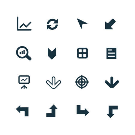 diagram icons set on white backgroundのイラスト素材