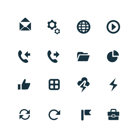 UI Outline For Web and Mobile icons set on white backgroundのイラスト素材