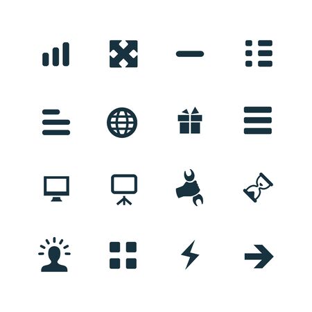 webdesign icons set on white backgroundのイラスト素材