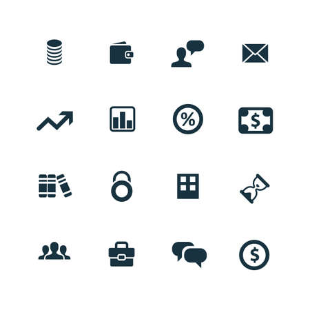 finance icons set on white backgroundのイラスト素材